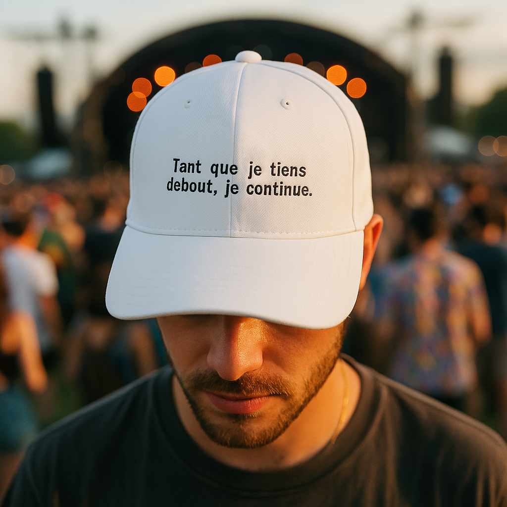 Casquette Tant que je tiens debout, je continue